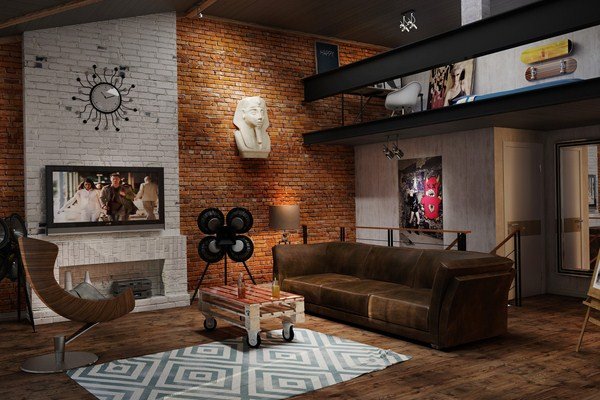 Современный интерьер в стиле лофт 2026: фото идеи