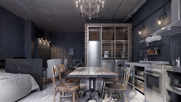 Современный интерьер в стиле лофт 2026: фото идеи