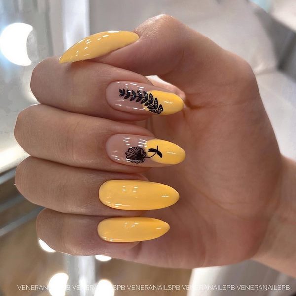 Оригинальный желтый маникюр 2026 в разных стилях: новинки, идеи, тренды