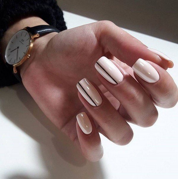 Черно-белый маникюр 2026: модные идеи на фото