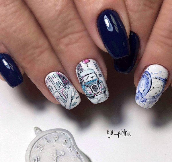 Супермодный темный маникюр 2026 – актуальные тренды на фото