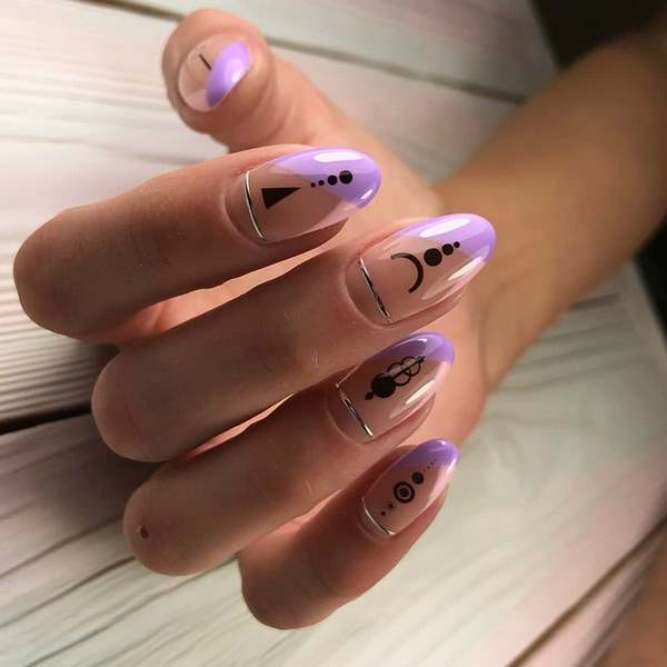 Пленительный лунный маникюр 2026: маникюр с лунками