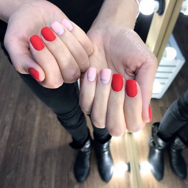 Пленительный лунный маникюр 2026: маникюр с лунками