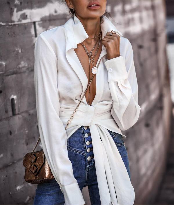 Стильные белые рубашки и блузки 2026 – новые модели и фасоны