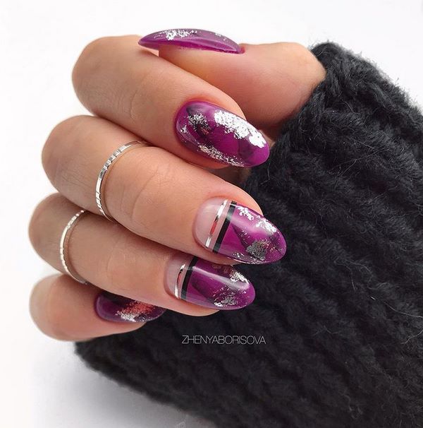 Чарующий маникюр с фольгой 2026 – модные новинки и стили