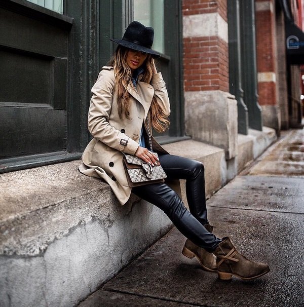 Лучшие образы с кожаными брюками 2026 – стильные фасоны