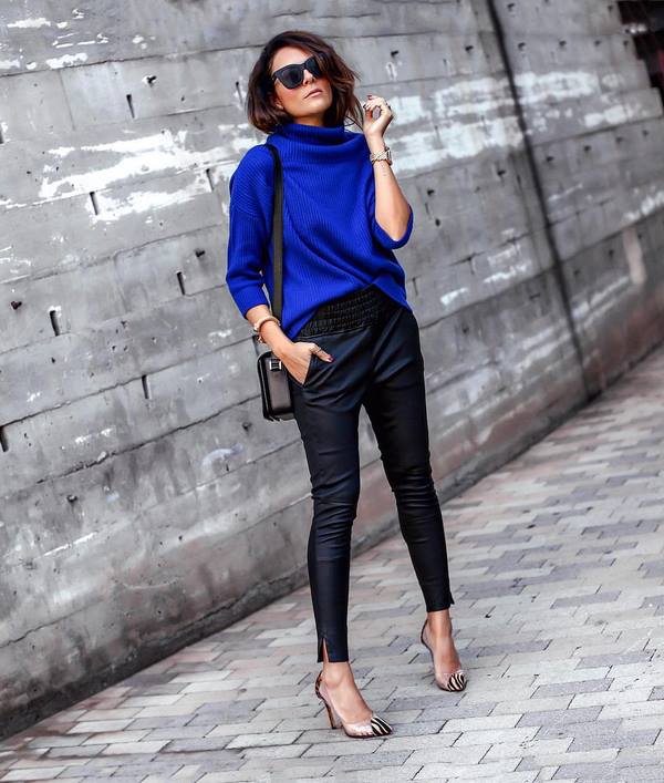 Лучшие образы с кожаными брюками 2026 – стильные фасоны
