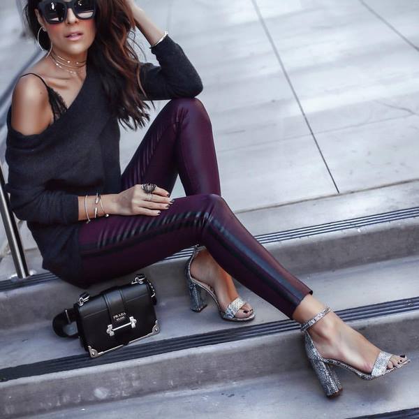 Лучшие образы с кожаными брюками 2026 – стильные фасоны