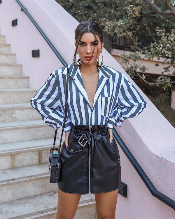 Кожаные юбки 2026 – чудесные образы и последние тренды юбок из кожи