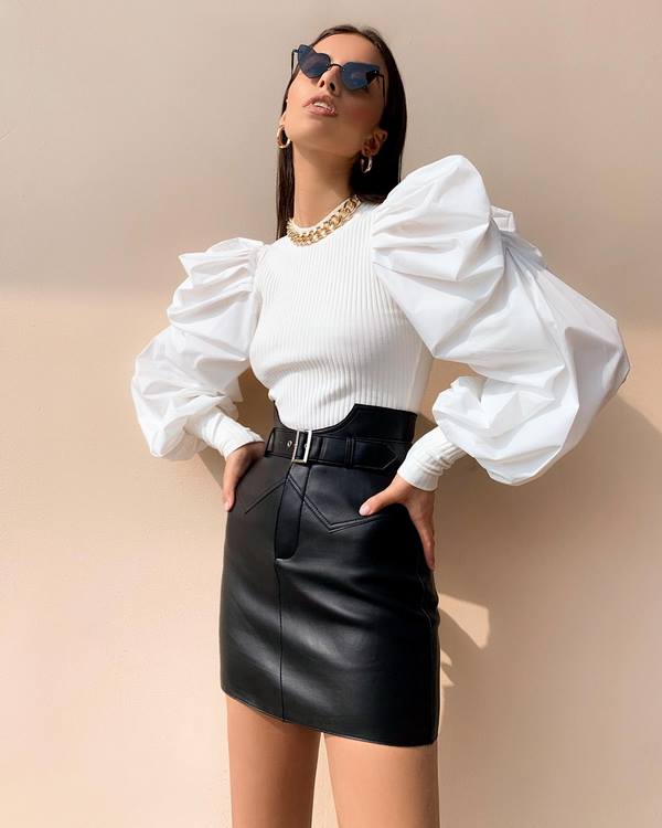 Кожаные юбки 2026 – чудесные образы и последние тренды юбок из кожи