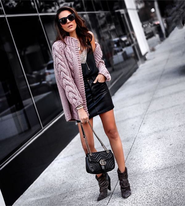 Кожаные юбки 2026 – чудесные образы и последние тренды юбок из кожи