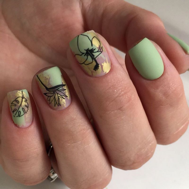 Новинки маникюра с пленками и слайдерами 2026 — фото