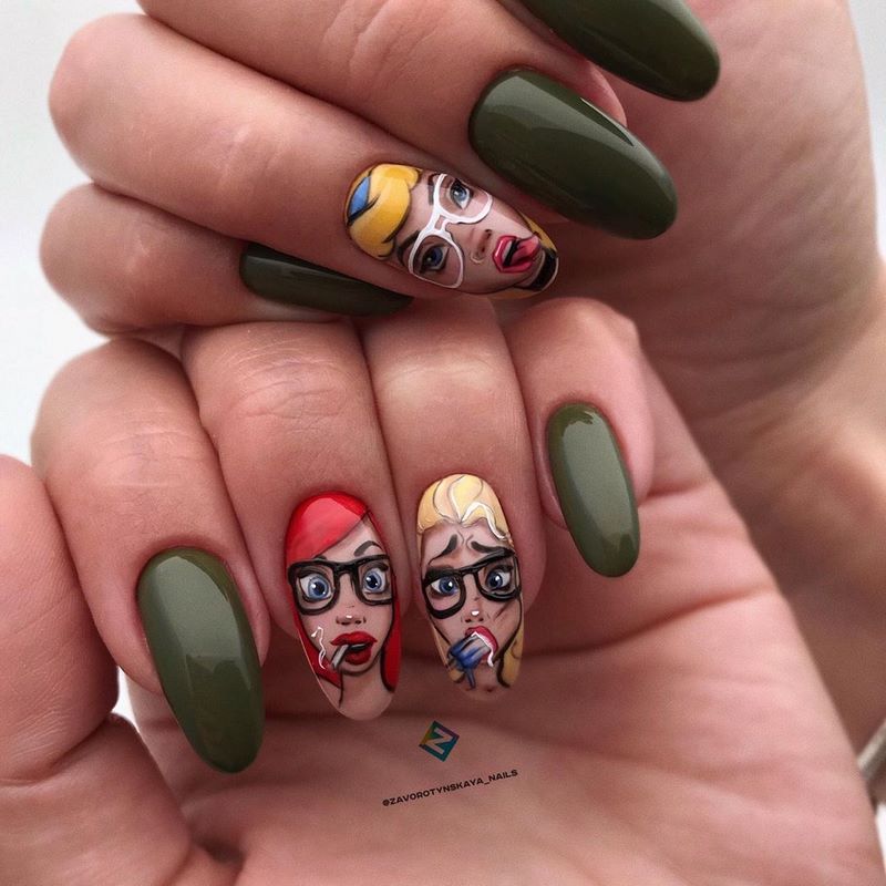 Новинки маникюра с пленками и слайдерами 2026 — фото