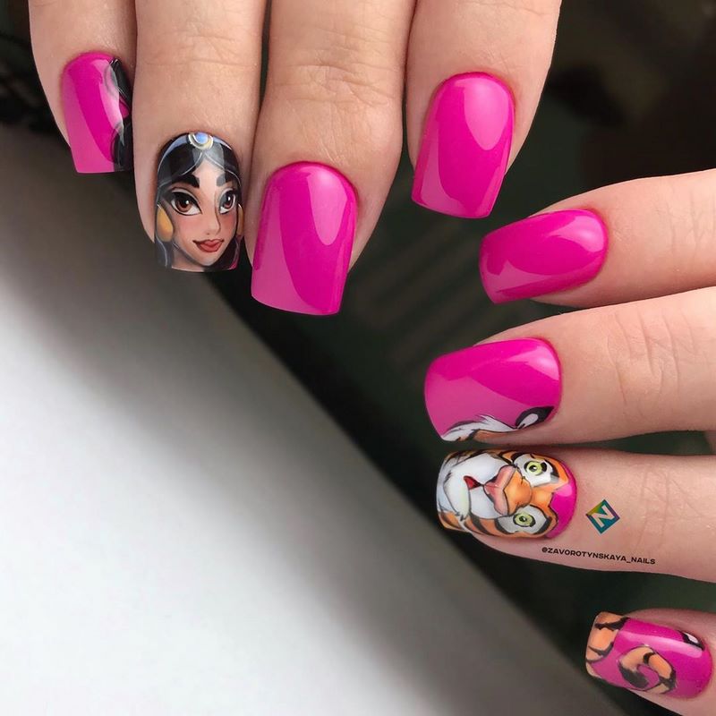 Новинки маникюра с пленками и слайдерами 2026 — фото