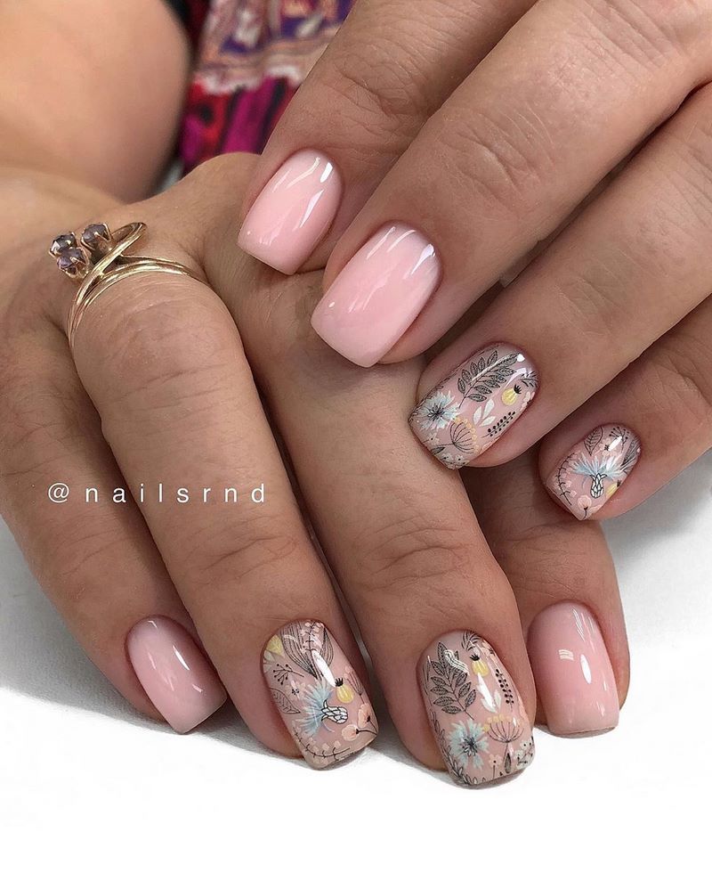 Новинки маникюра с пленками и слайдерами 2026 — фото