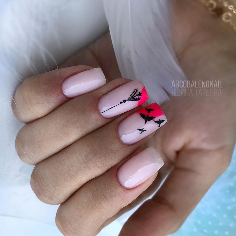 Новинки маникюра с пленками и слайдерами 2026 — фото