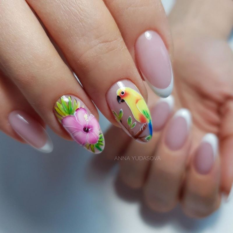 Новинки маникюра с пленками и слайдерами 2026 — фото