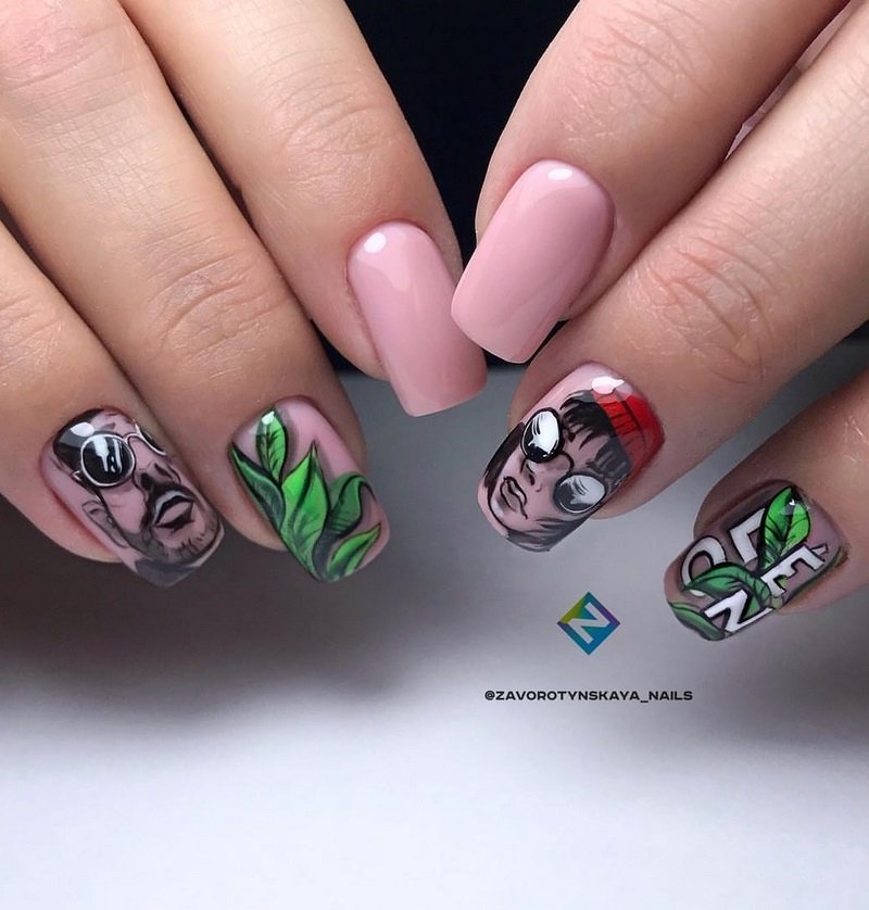 Новинки маникюра с пленками и слайдерами 2026 — фото