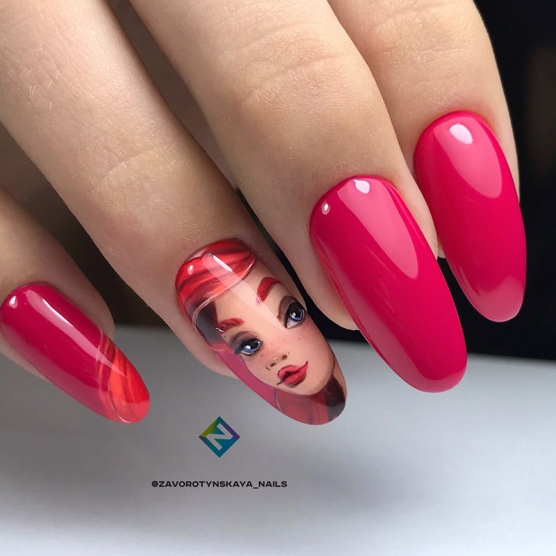 Новинки маникюра с пленками и слайдерами 2026 — фото