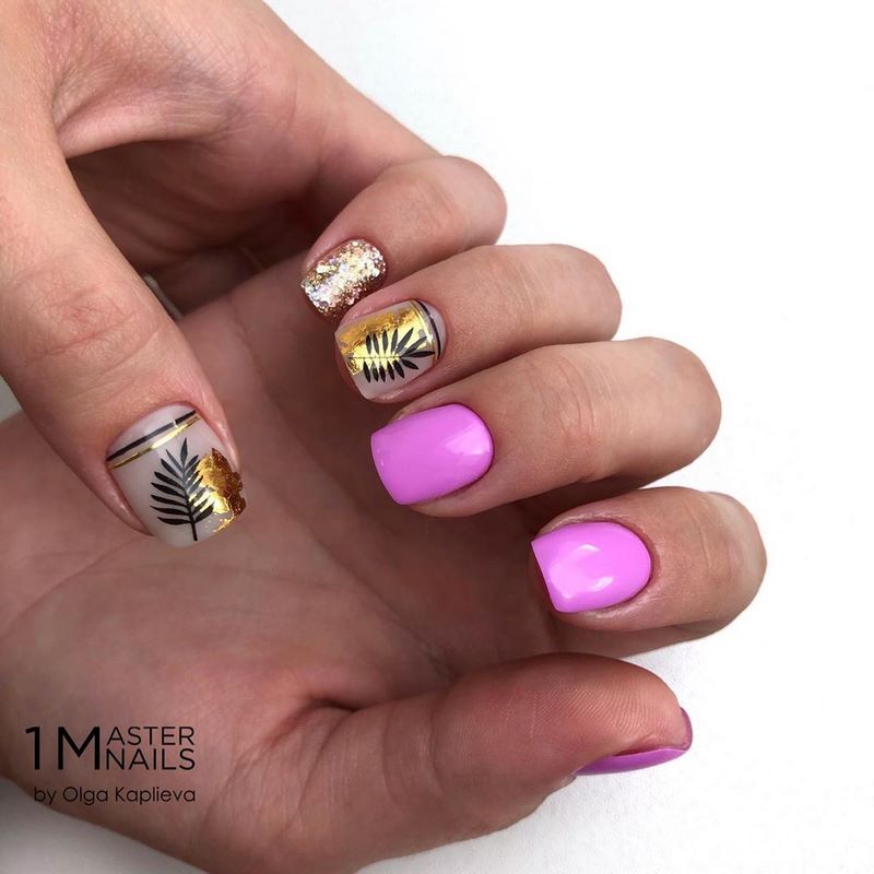 Новинки маникюра с пленками и слайдерами 2026 — фото