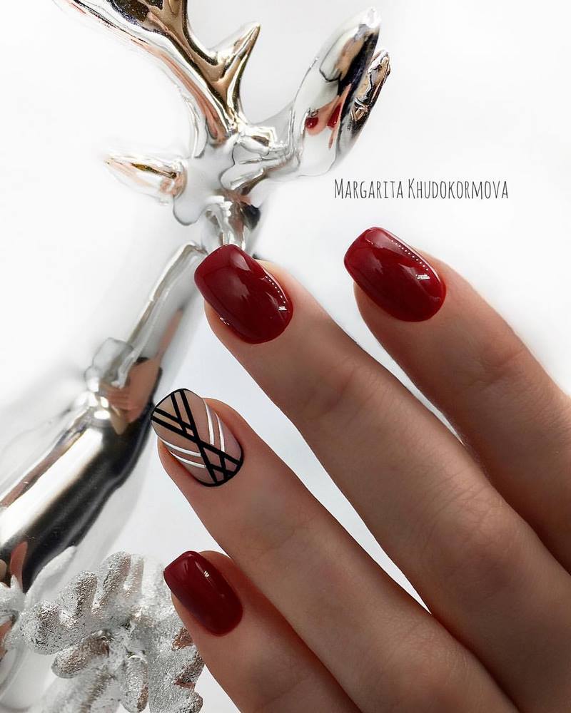 Обворожительный бордовый маникюр 2026 в новых техниках и стилях