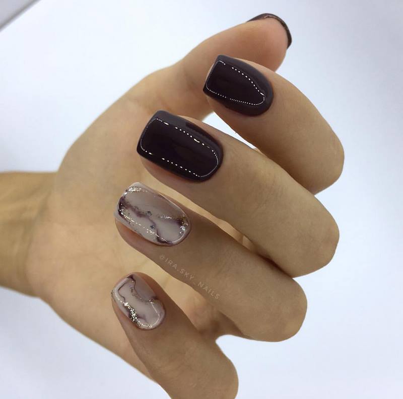 Креативные идеи мраморного маникюра 2026: свежие новинки дизайна