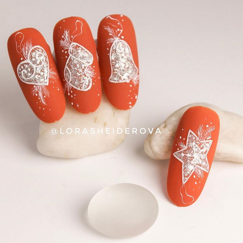 Блистательный новогодний маникюр 2027: фото-примеры