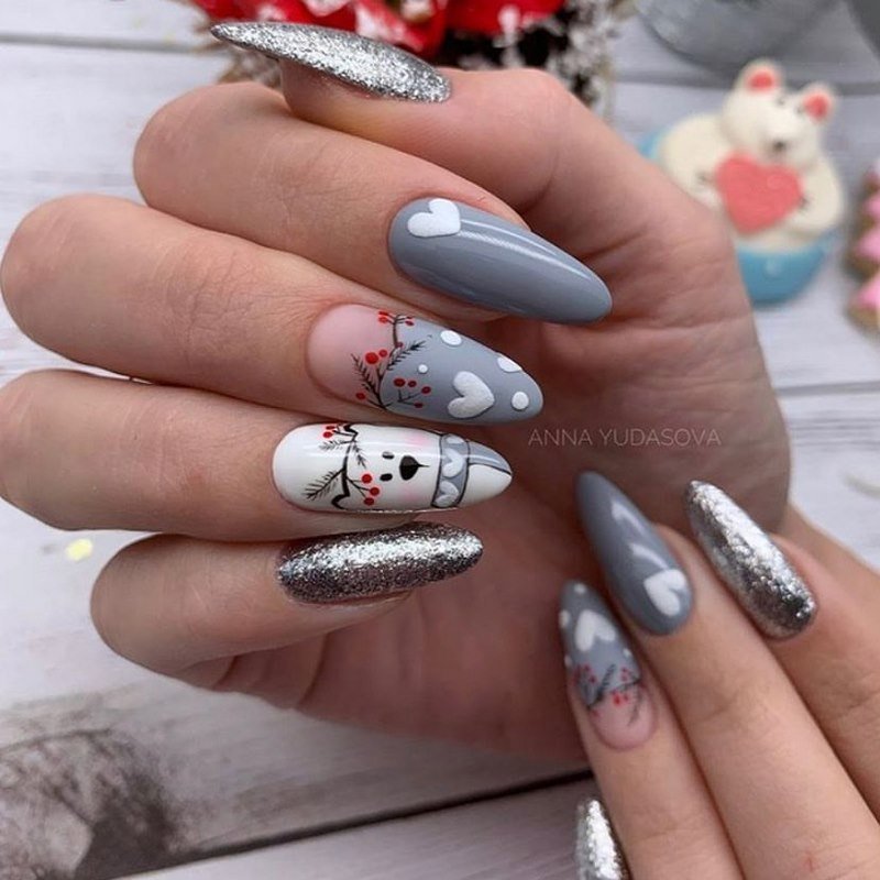 Блистательный новогодний маникюр 2027: фото-примеры