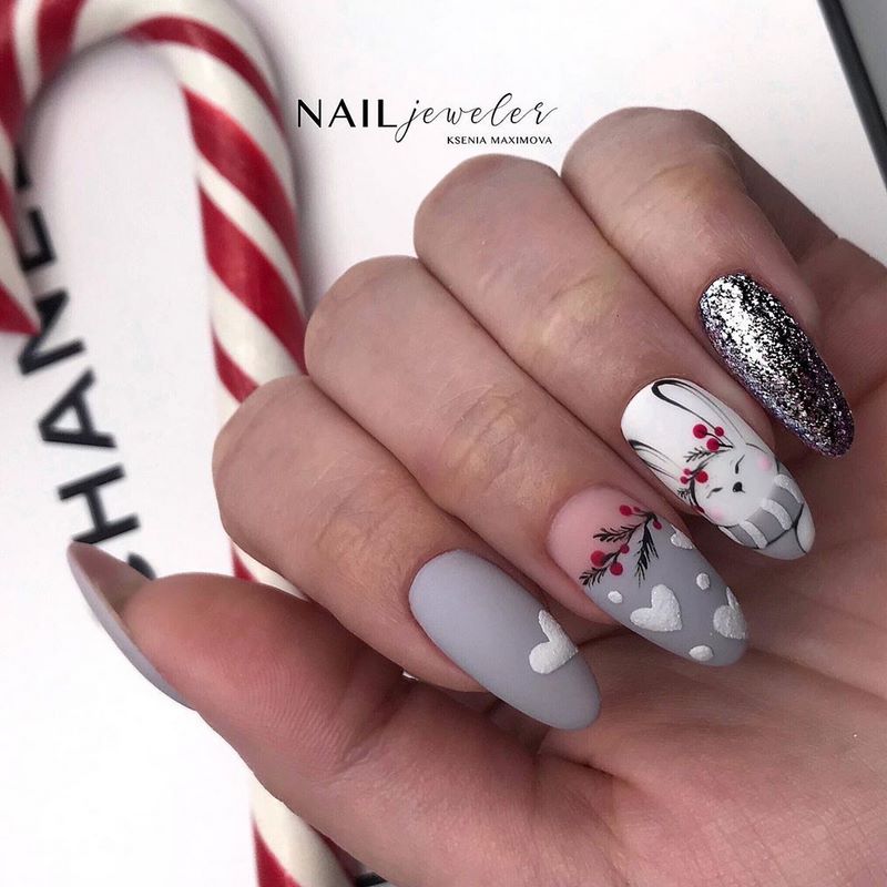 Блистательный новогодний маникюр 2027: фото-примеры