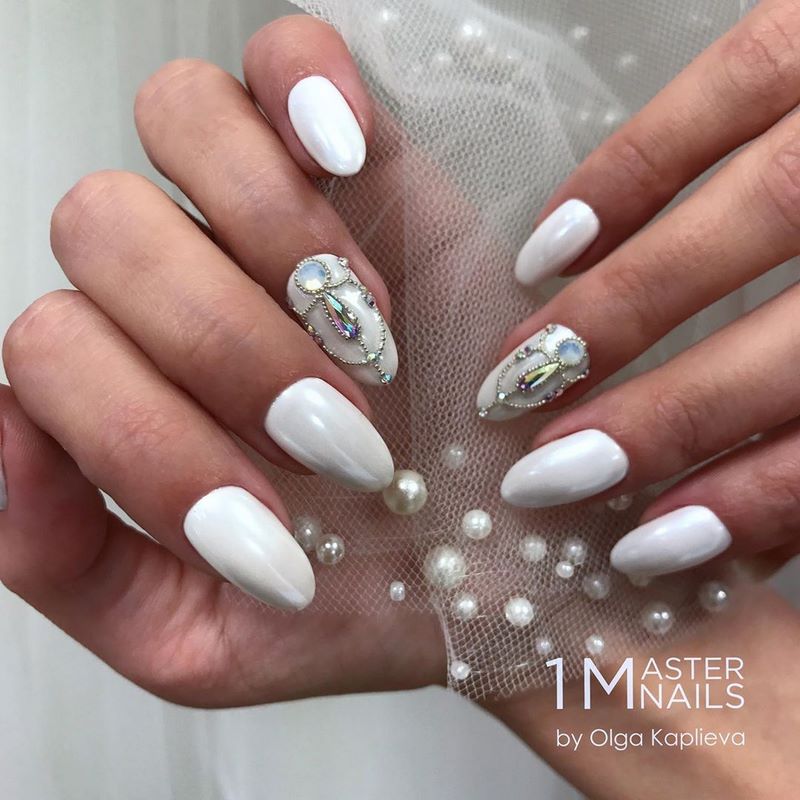 Сногсшибательный свадебный маникюр невесты 2026 – лучший дизайн в новых техниках!