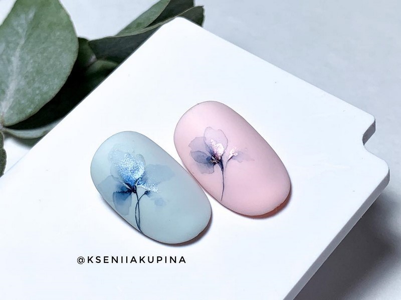 Цветочный маникюр 2026: фото, идеи маникюра с цветами