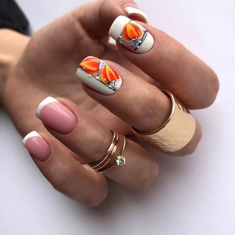 Цветочный маникюр 2026: фото, идеи маникюра с цветами