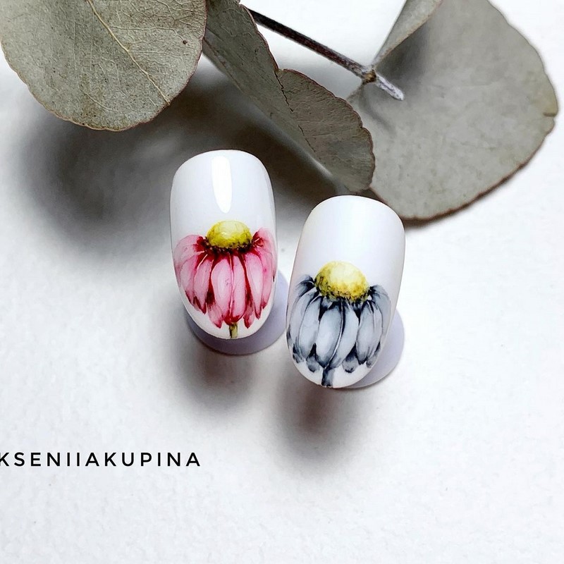 Цветочный маникюр 2026: фото, идеи маникюра с цветами