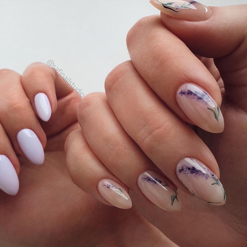 Цветочный маникюр 2026: фото, идеи маникюра с цветами