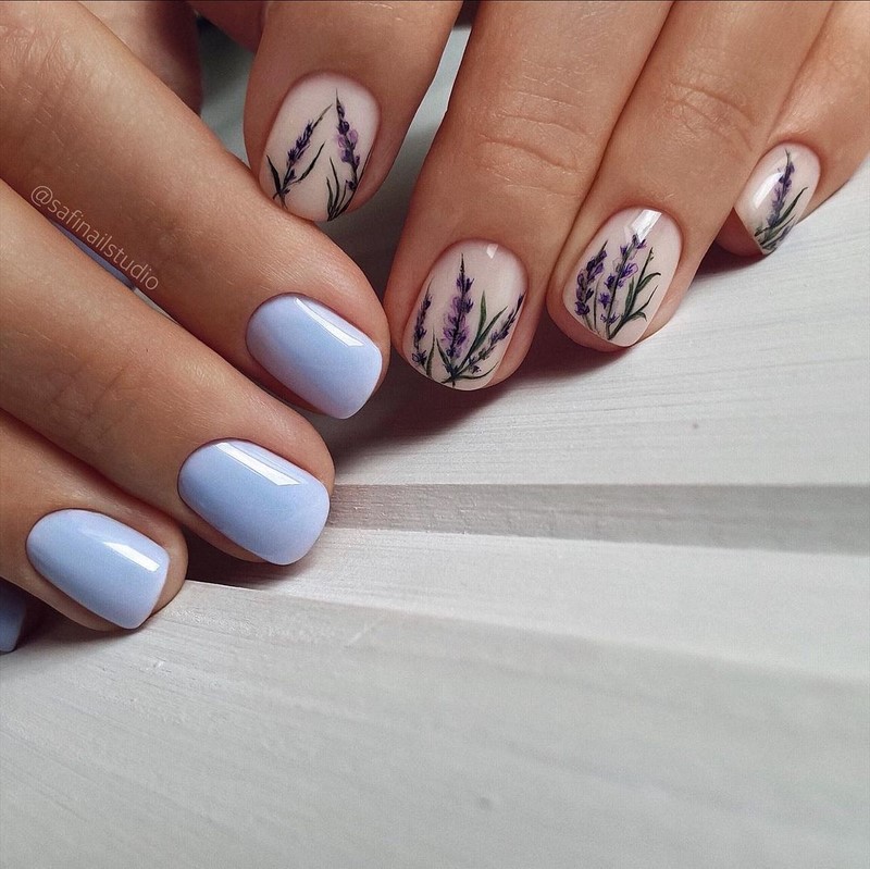 Цветочный маникюр 2026: фото, идеи маникюра с цветами