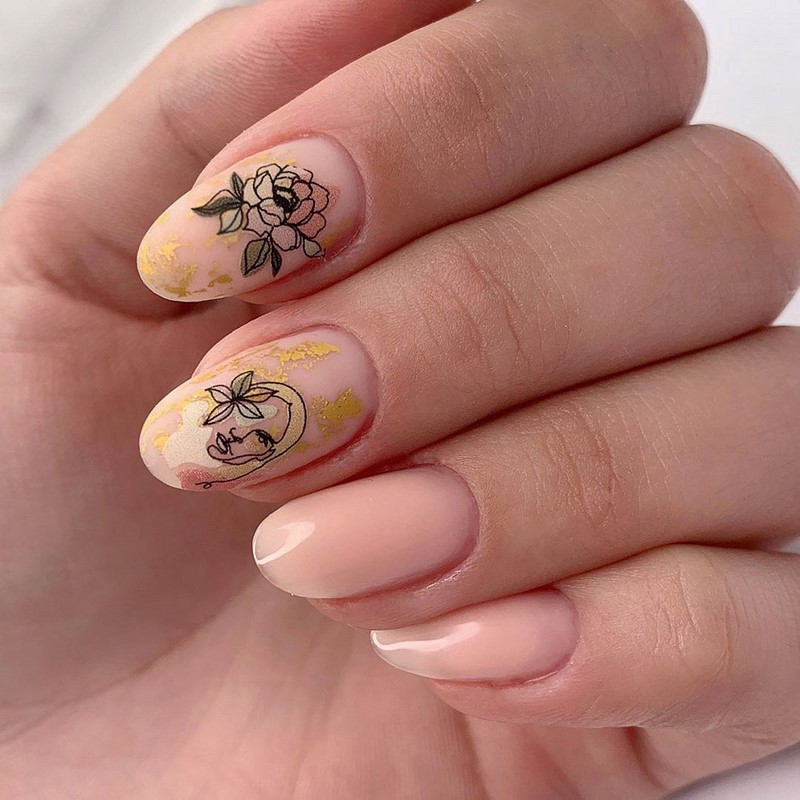 Цветочный маникюр 2026: фото, идеи маникюра с цветами