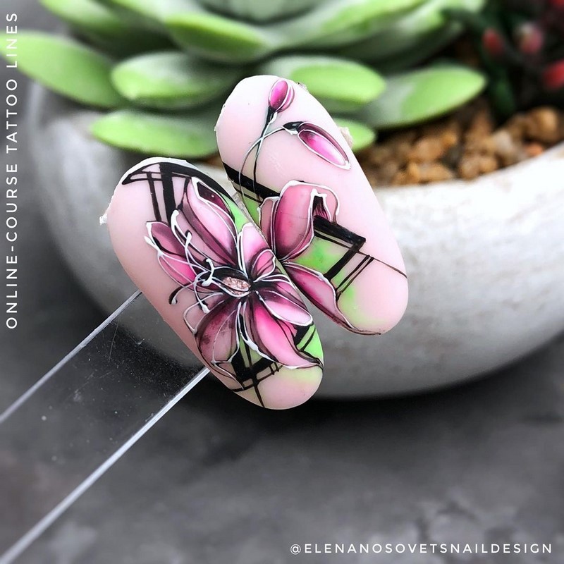 Цветочный маникюр 2026: фото, идеи маникюра с цветами