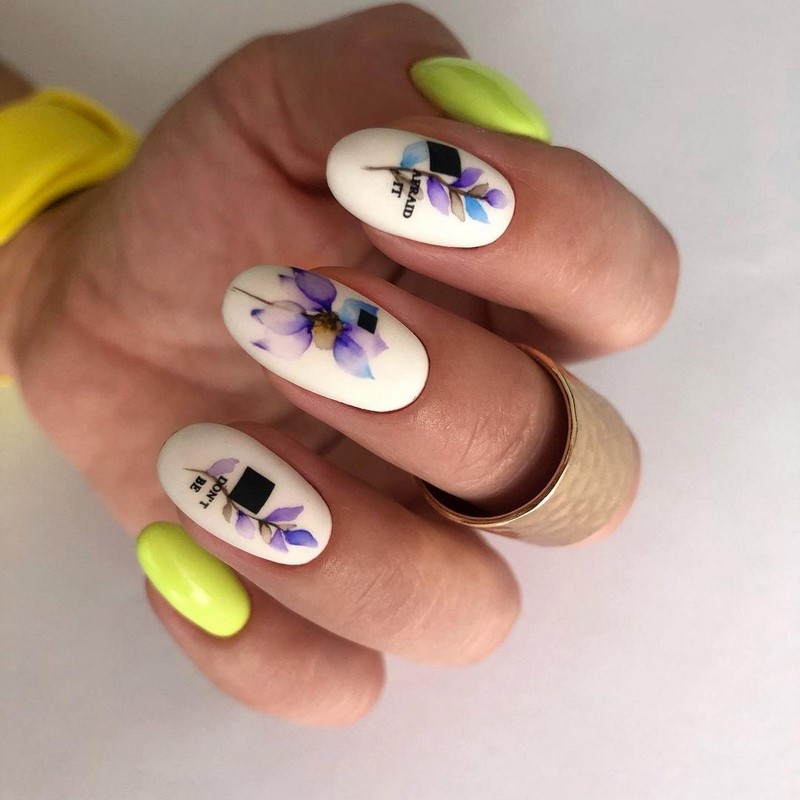 Цветочный маникюр 2026: фото, идеи маникюра с цветами