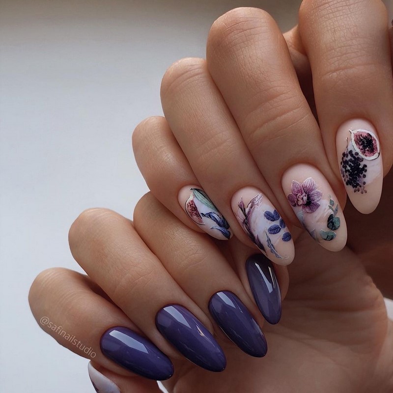 Цветочный маникюр 2026: фото, идеи маникюра с цветами