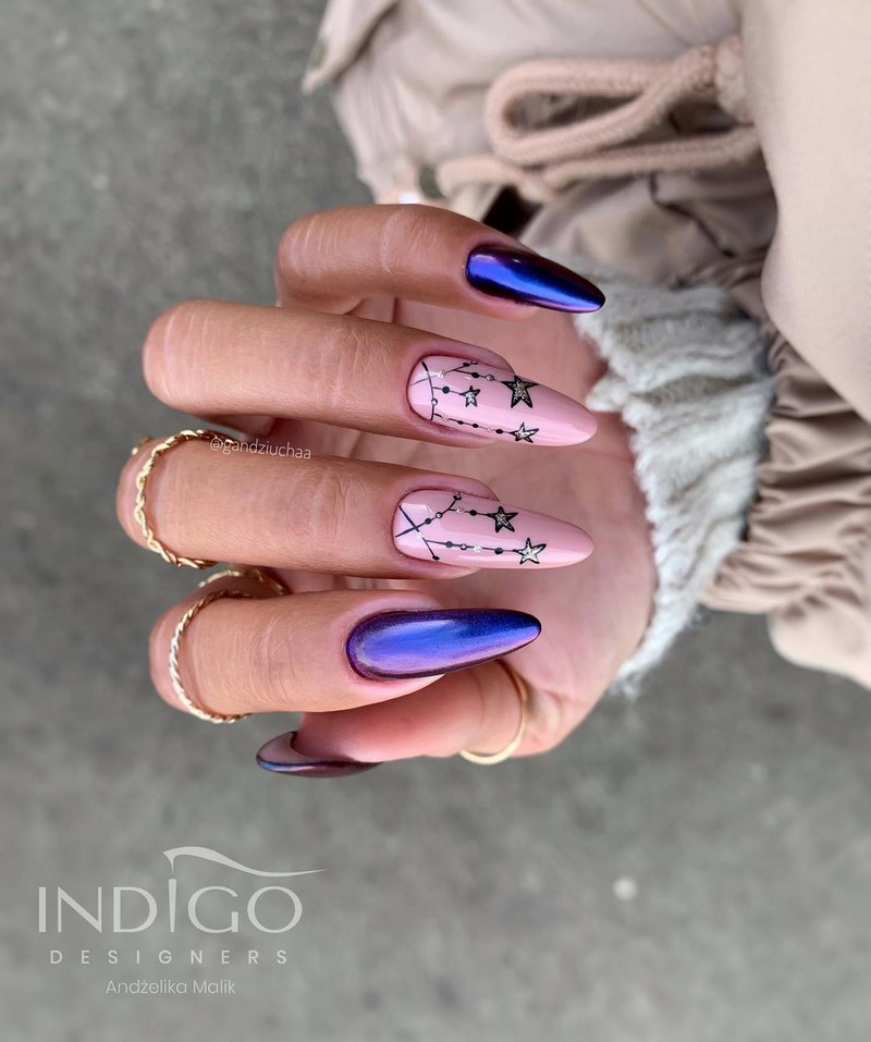Стильный синий маникюр 2026: идеи, новинки, тенденции