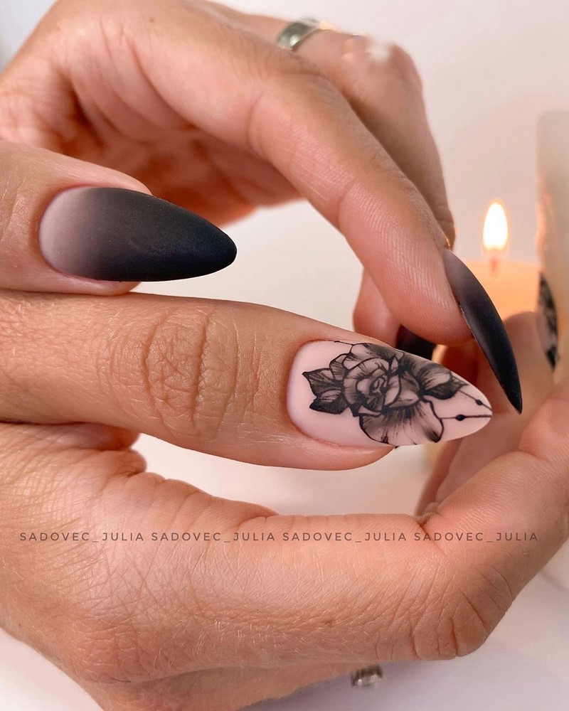 Актуальный черный маникюр 2026 – 10 тенденций в новом сезоне